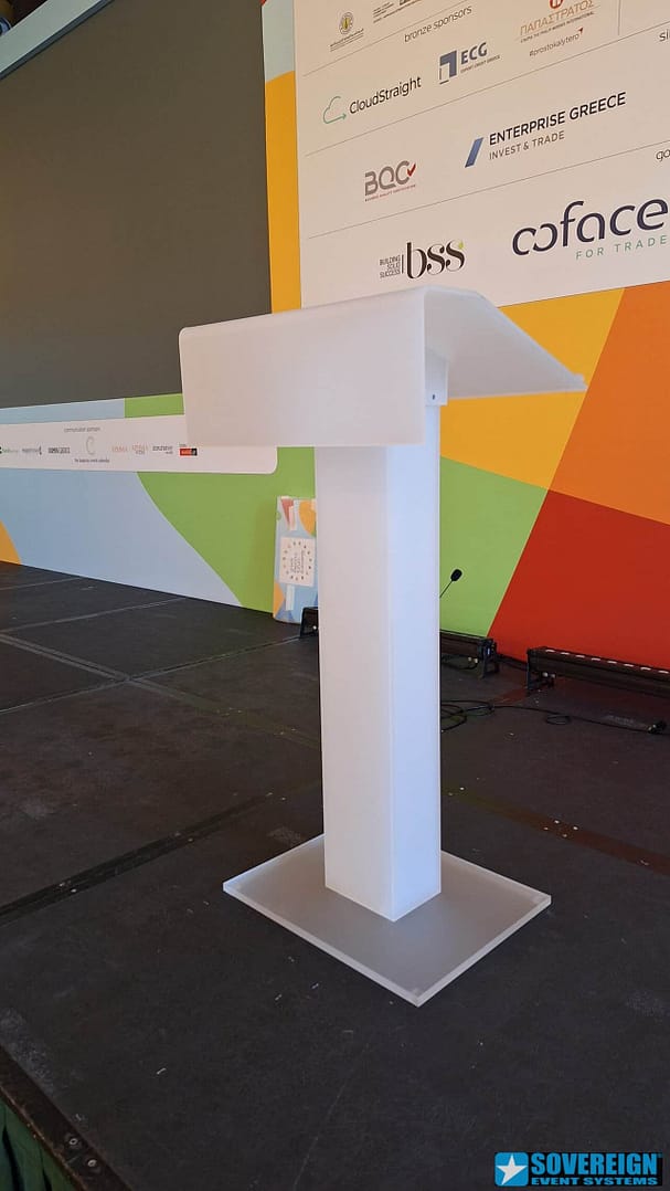 Ενοικίαση αναλογίου ομιλιών από Plexiglass Ενοικίαση αναλογίου ομιλιών από Plexiglass